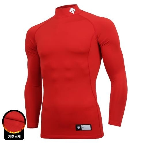 [데상트] S9121ZCO23 RED0 베이스볼 하프넥 기모 긴팔 언더셔츠